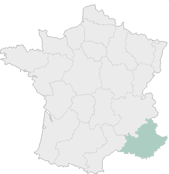 Carte cabane Provence, Côte d'Azur